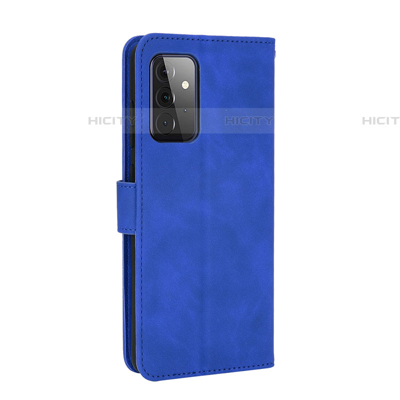 Handytasche Stand Schutzhülle Flip Leder Hülle L12Z für Samsung Galaxy A72 4G Blau Plus