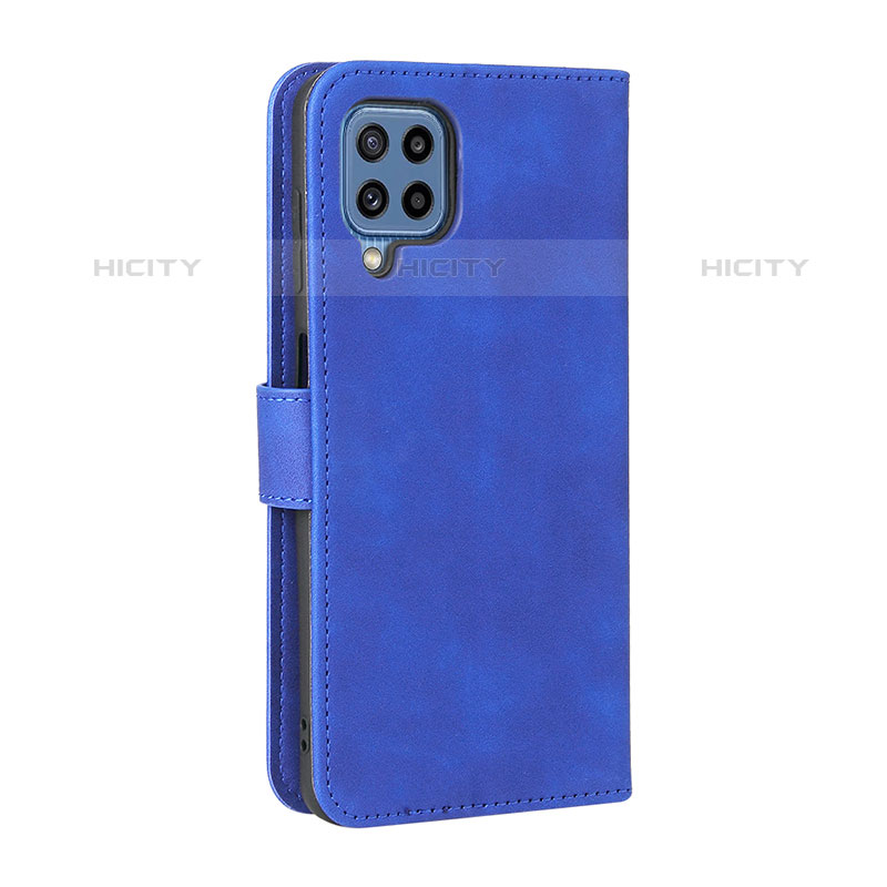 Handytasche Stand Schutzhülle Flip Leder Hülle L12Z für Samsung Galaxy M32 4G Blau