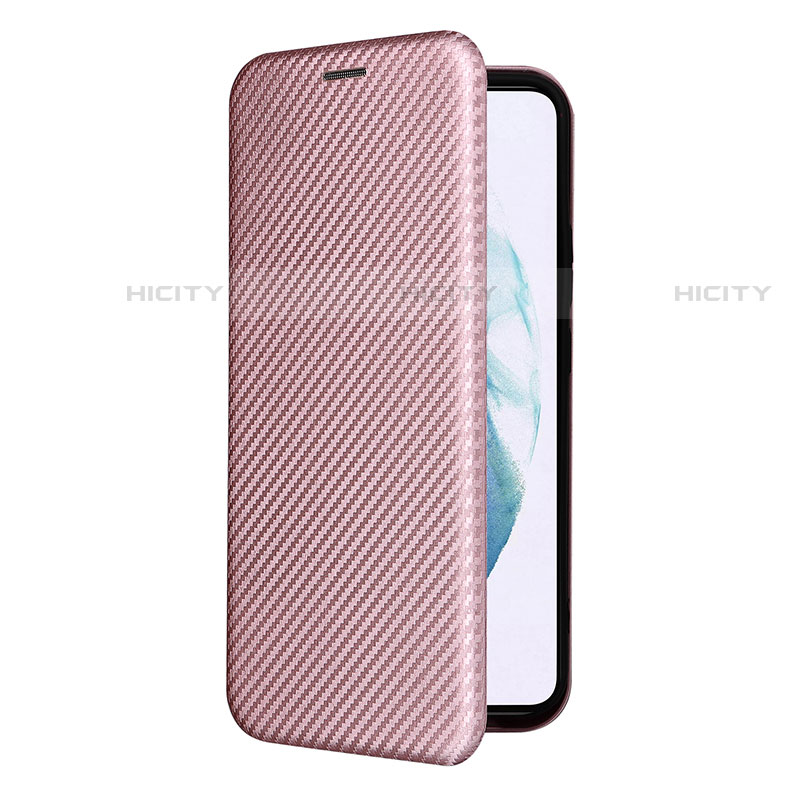 Handytasche Stand Schutzhülle Flip Leder Hülle L12Z für Samsung Galaxy S21 FE 5G Rosegold Plus