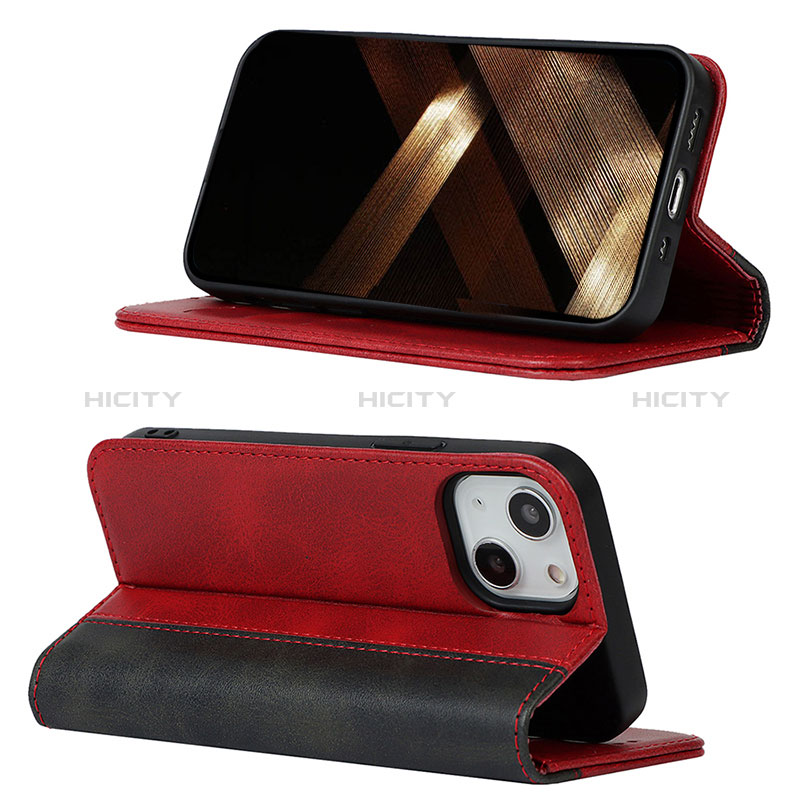 Handytasche Stand Schutzhülle Flip Leder Hülle L13 für Apple iPhone 15 groß