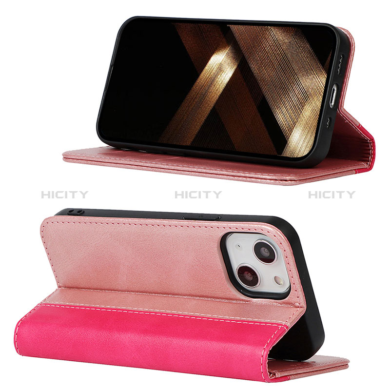 Handytasche Stand Schutzhülle Flip Leder Hülle L13 für Apple iPhone 15 groß