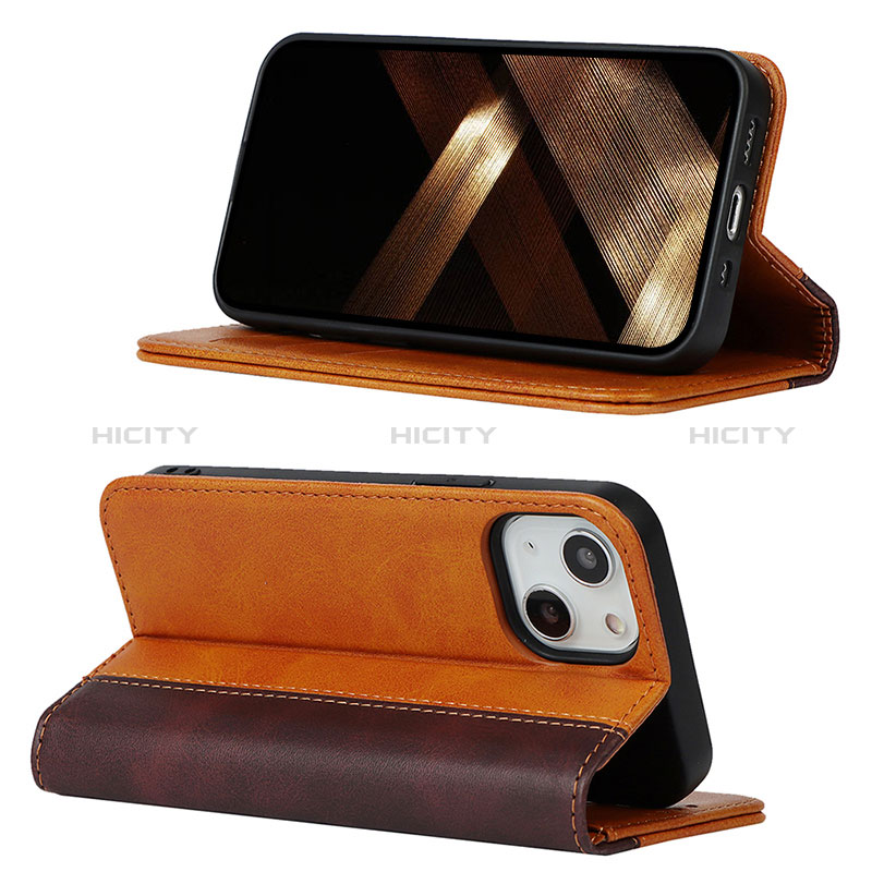 Handytasche Stand Schutzhülle Flip Leder Hülle L13 für Apple iPhone 15 groß