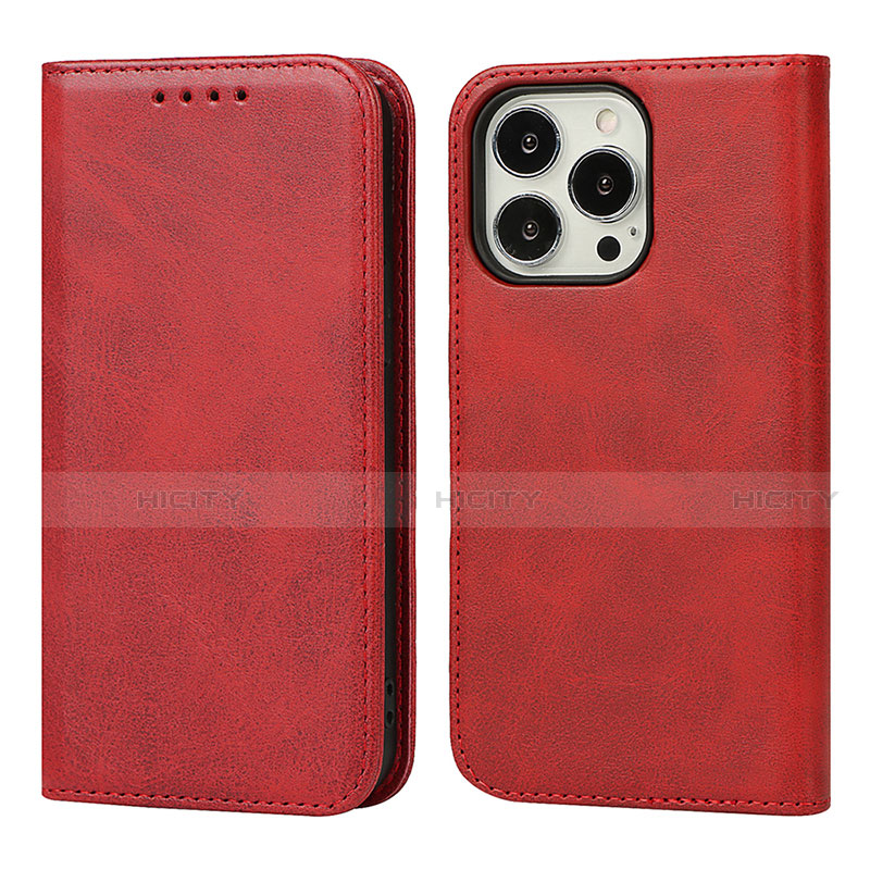 Handytasche Stand Schutzhülle Flip Leder Hülle L14 für Apple iPhone 13 Pro Rot