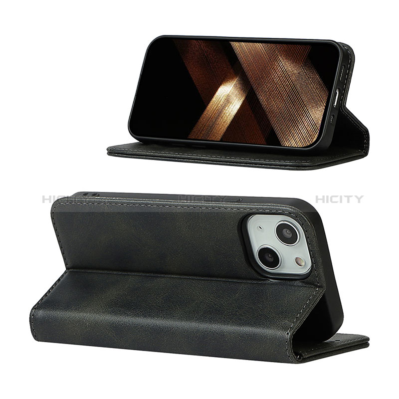 Handytasche Stand Schutzhülle Flip Leder Hülle L14 für Apple iPhone 15