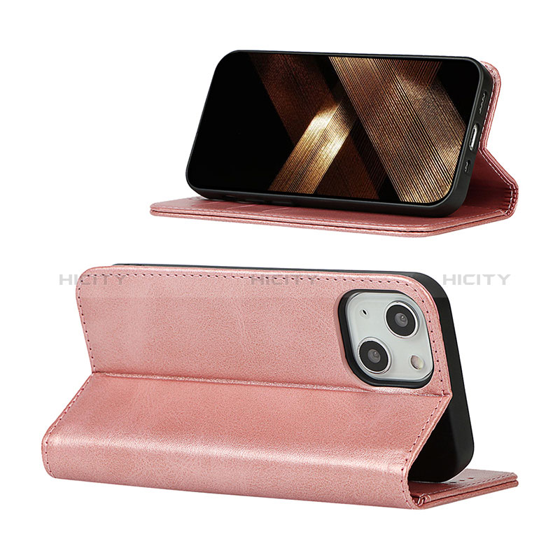 Handytasche Stand Schutzhülle Flip Leder Hülle L14 für Apple iPhone 15