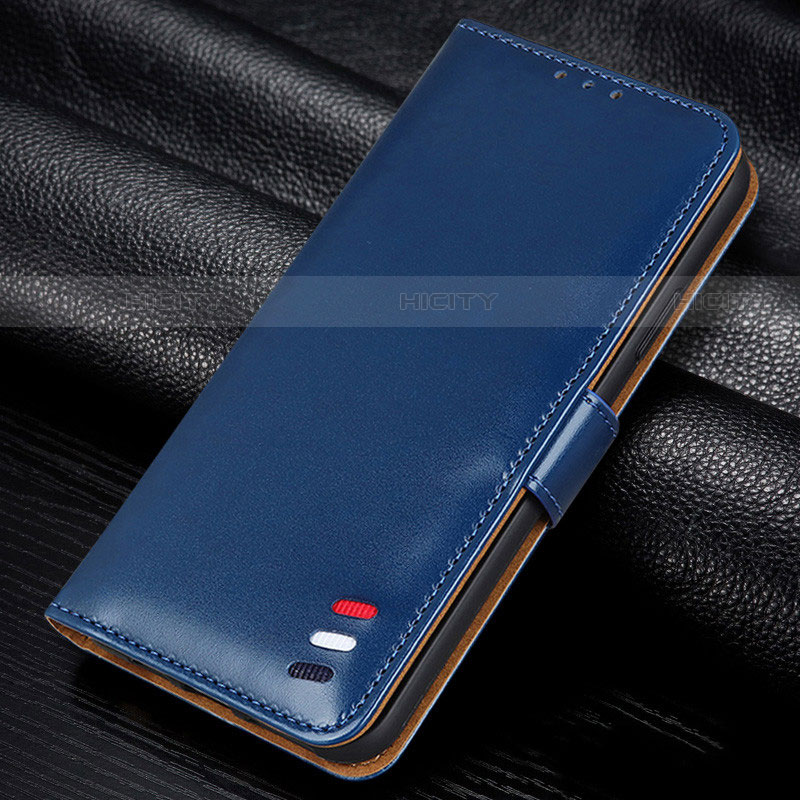 Handytasche Stand Schutzhülle Flip Leder Hülle L14 für Huawei Y7p Blau