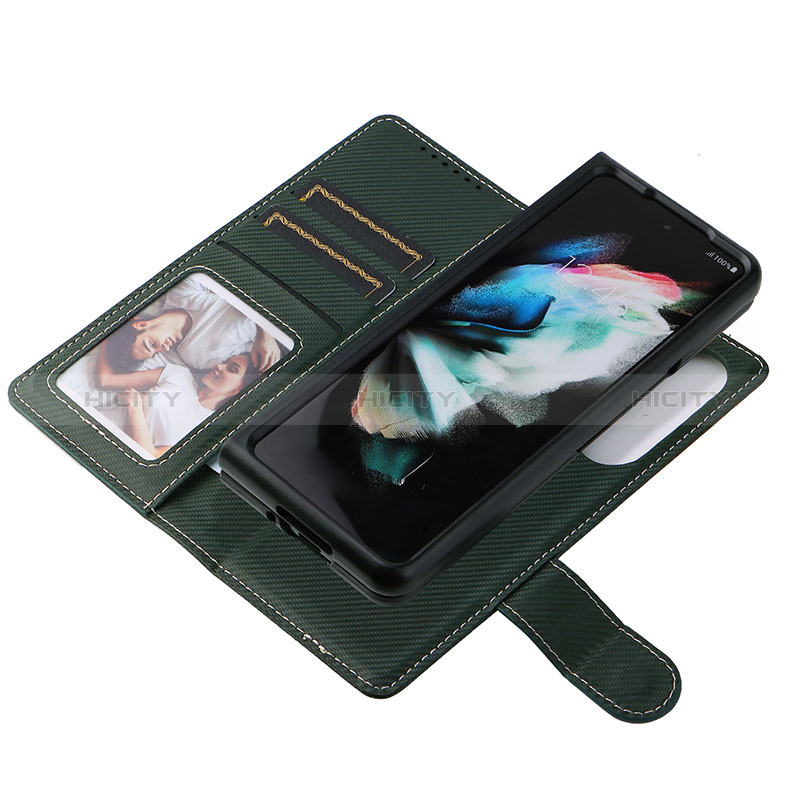 Handytasche Stand Schutzhülle Flip Leder Hülle L14Z für Samsung Galaxy Z Fold3 5G groß