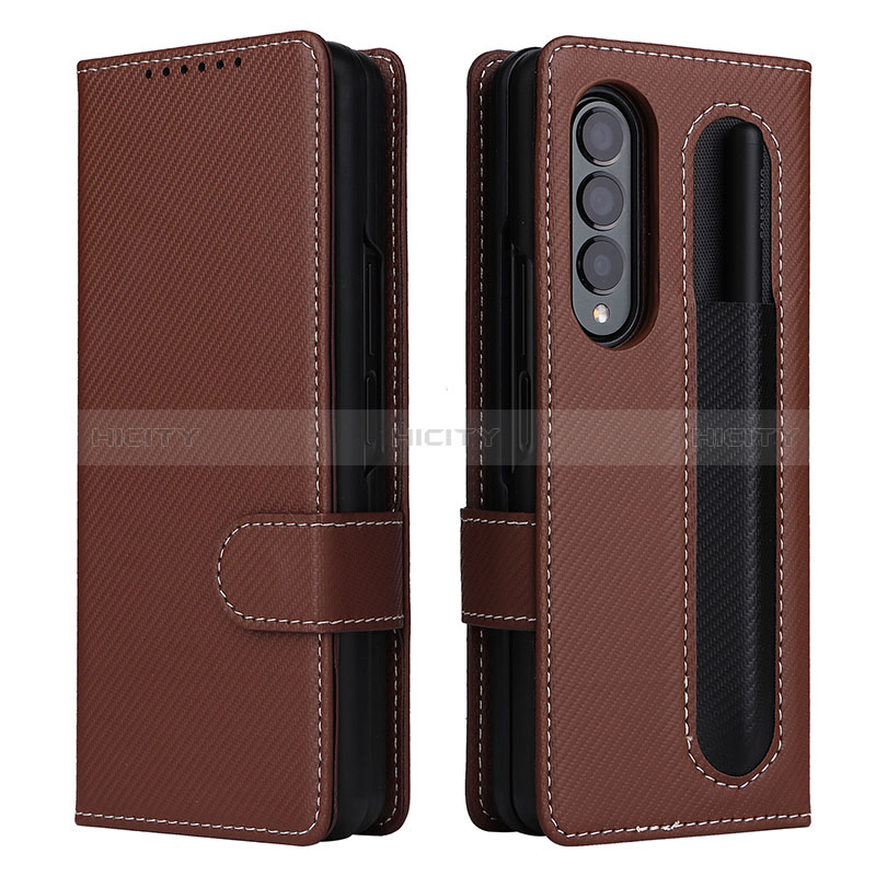 Handytasche Stand Schutzhülle Flip Leder Hülle L14Z für Samsung Galaxy Z Fold3 5G groß