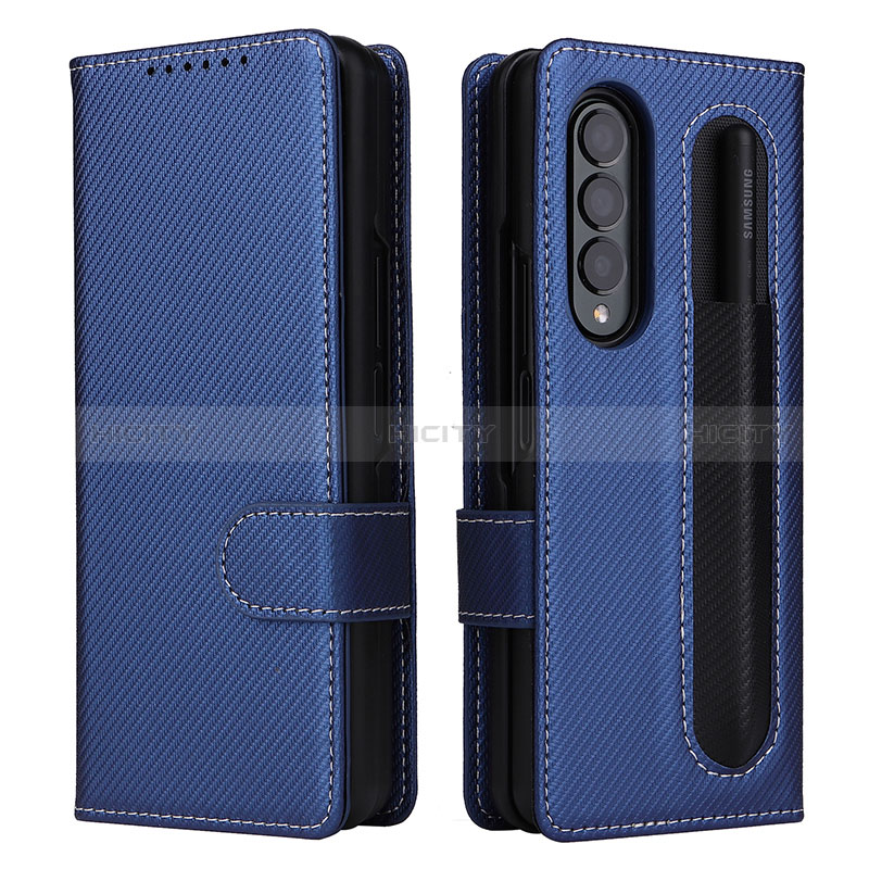 Handytasche Stand Schutzhülle Flip Leder Hülle L14Z für Samsung Galaxy Z Fold3 5G groß