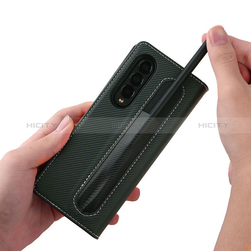 Handytasche Stand Schutzhülle Flip Leder Hülle L14Z für Samsung Galaxy Z Fold3 5G groß