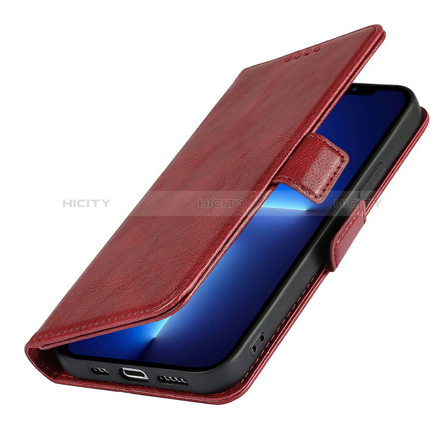 Handytasche Stand Schutzhülle Flip Leder Hülle L15 für Apple iPhone 13 Rot Plus