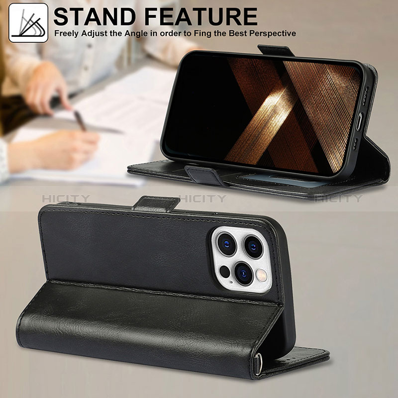 Handytasche Stand Schutzhülle Flip Leder Hülle L15 für Apple iPhone 14 Pro Max groß