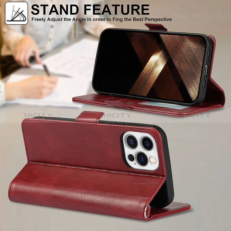 Handytasche Stand Schutzhülle Flip Leder Hülle L15 für Apple iPhone 14 Pro Max groß