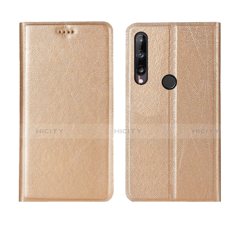 Handytasche Stand Schutzhülle Flip Leder Hülle L15 für Huawei P40 Lite E Gold