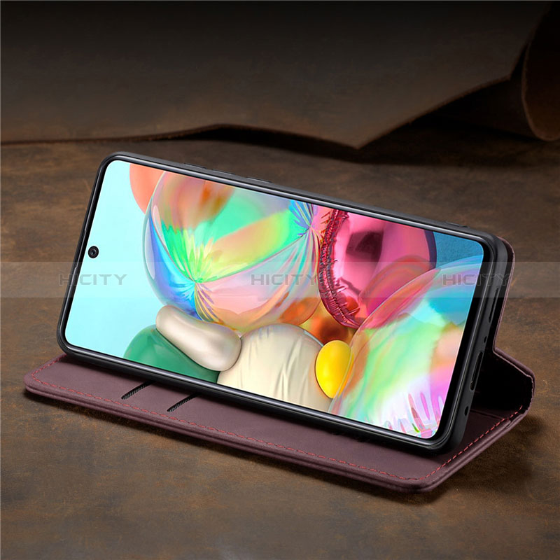 Handytasche Stand Schutzhülle Flip Leder Hülle L15 für Samsung Galaxy A71 4G A715 groß