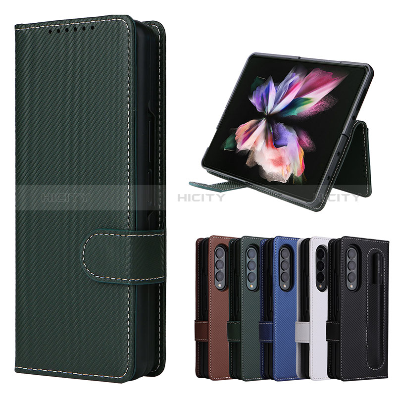 Handytasche Stand Schutzhülle Flip Leder Hülle L15Z für Samsung Galaxy Z Fold3 5G groß