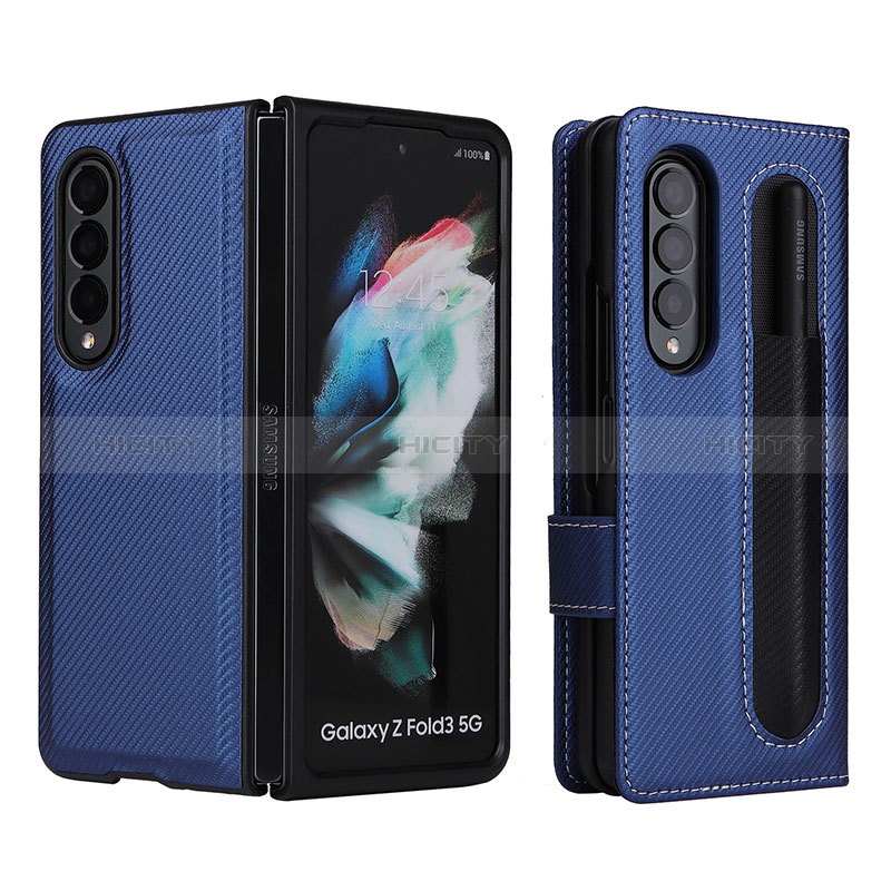 Handytasche Stand Schutzhülle Flip Leder Hülle L15Z für Samsung Galaxy Z Fold3 5G groß