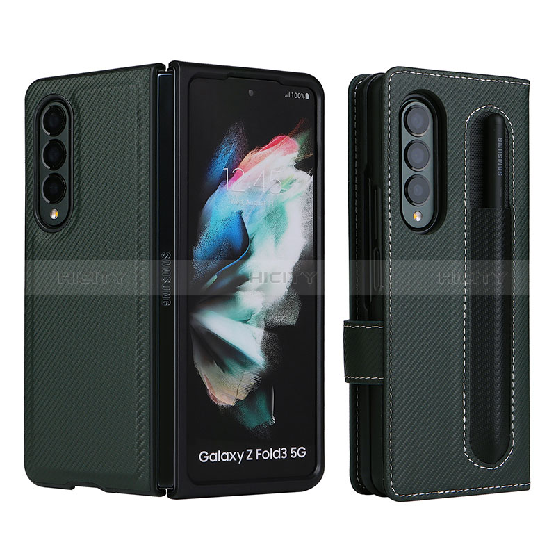 Handytasche Stand Schutzhülle Flip Leder Hülle L15Z für Samsung Galaxy Z Fold3 5G groß