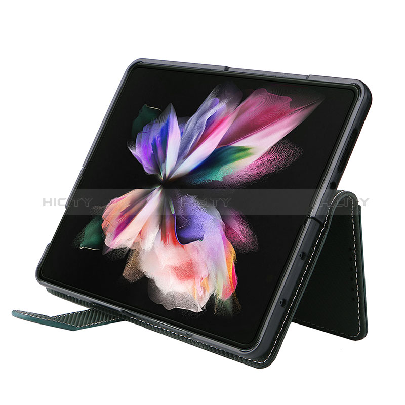 Handytasche Stand Schutzhülle Flip Leder Hülle L15Z für Samsung Galaxy Z Fold3 5G groß