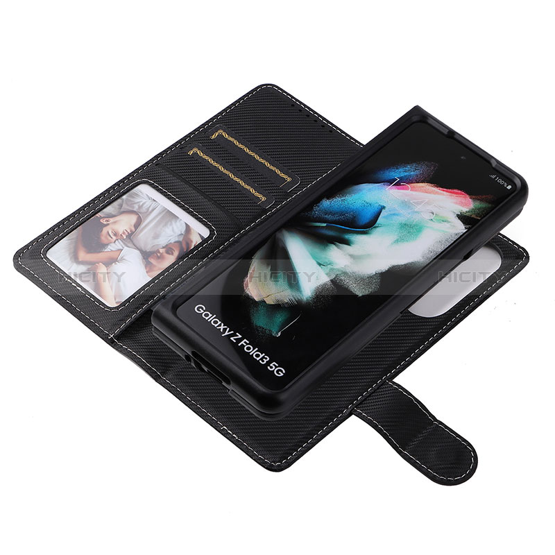 Handytasche Stand Schutzhülle Flip Leder Hülle L16Z für Samsung Galaxy Z Fold3 5G groß