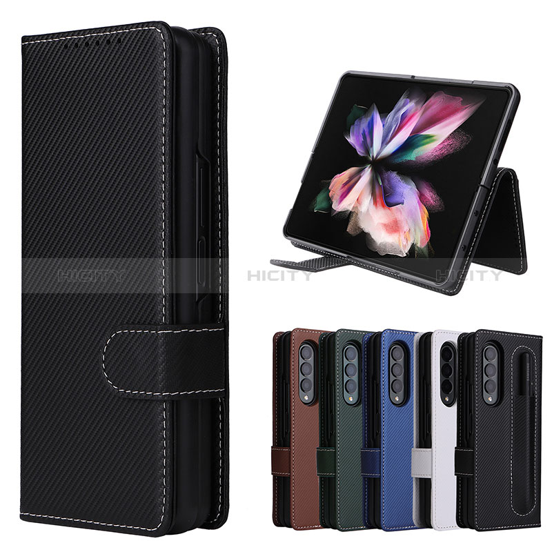 Handytasche Stand Schutzhülle Flip Leder Hülle L16Z für Samsung Galaxy Z Fold3 5G groß