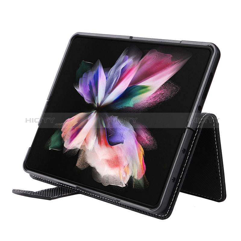 Handytasche Stand Schutzhülle Flip Leder Hülle L16Z für Samsung Galaxy Z Fold3 5G groß