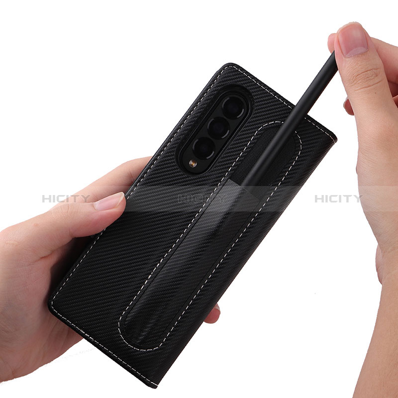 Handytasche Stand Schutzhülle Flip Leder Hülle L16Z für Samsung Galaxy Z Fold3 5G groß