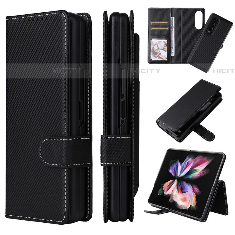 Handytasche Stand Schutzhülle Flip Leder Hülle L16Z für Samsung Galaxy Z Fold4 5G