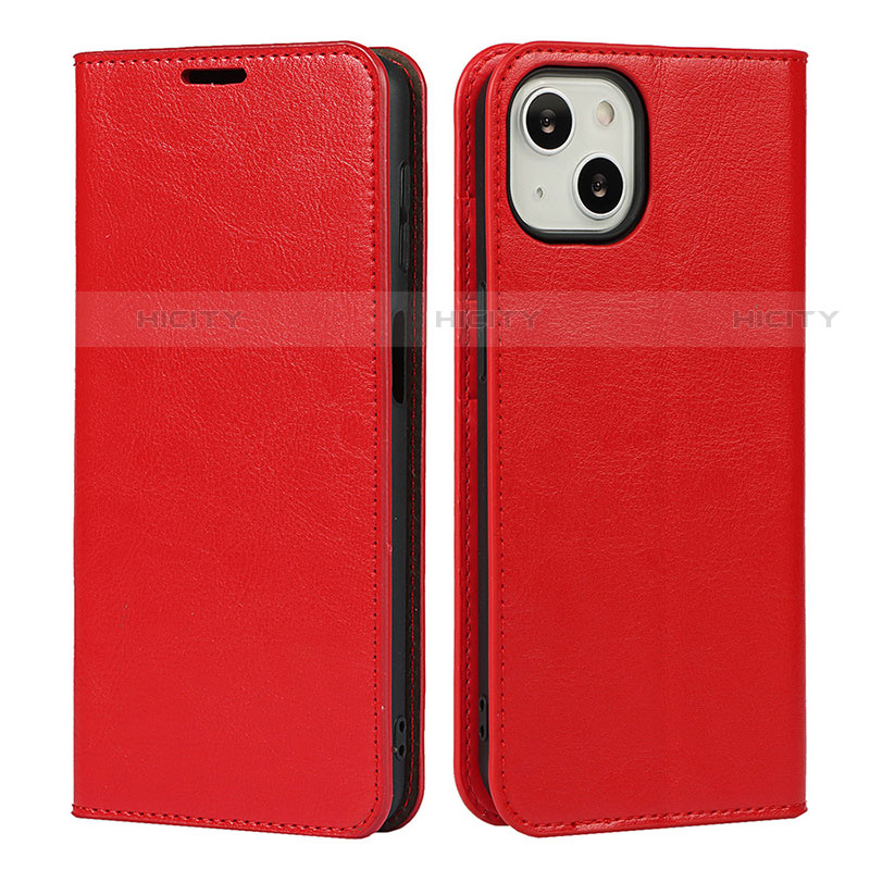 Handytasche Stand Schutzhülle Flip Leder Hülle L17 für Apple iPhone 13 Mini Rot Plus