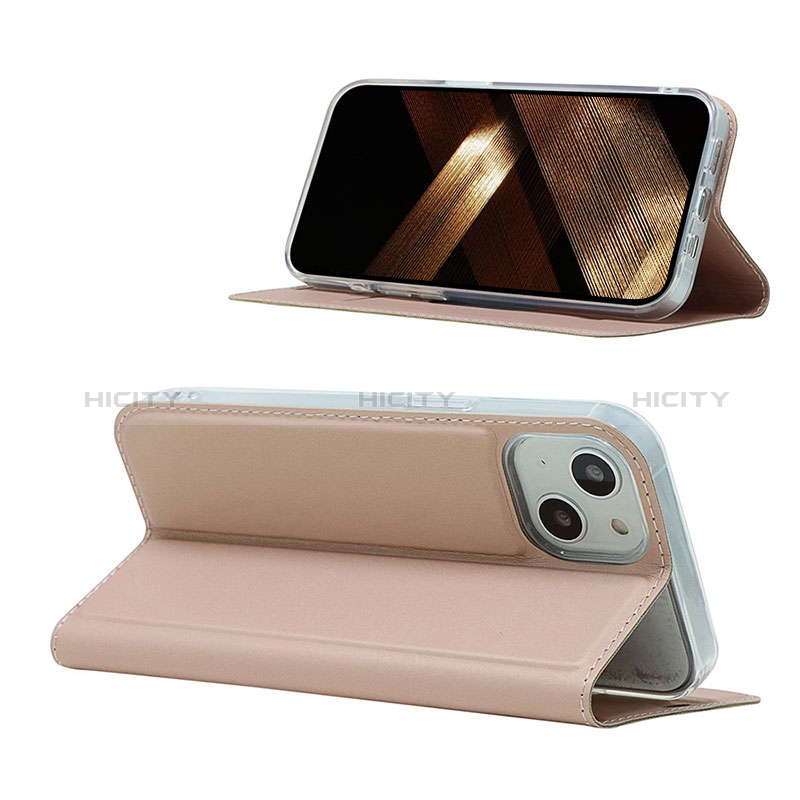 Handytasche Stand Schutzhülle Flip Leder Hülle L18 für Apple iPhone 15 groß