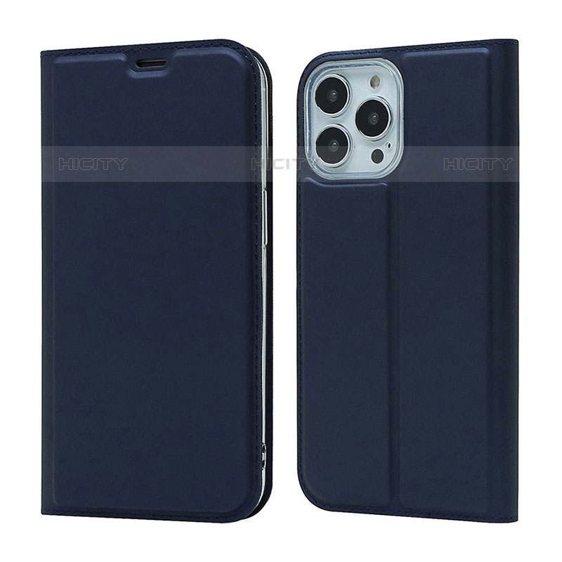 Handytasche Stand Schutzhülle Flip Leder Hülle L18 für Apple iPhone 15 Pro Blau