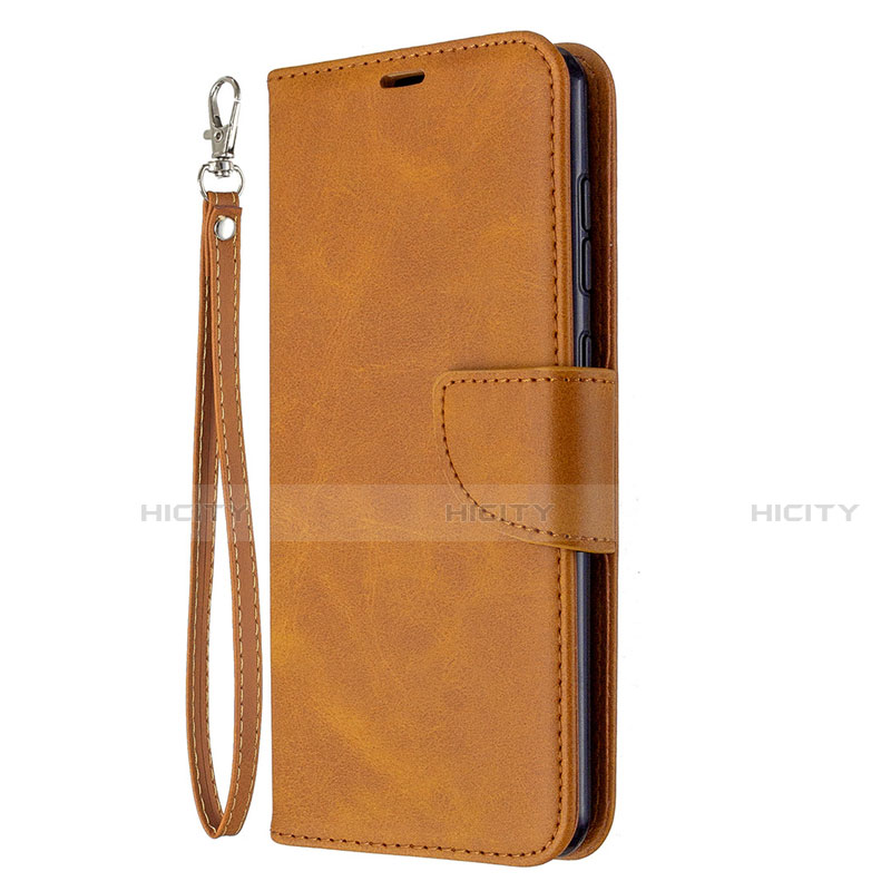 Handytasche Stand Schutzhülle Flip Leder Hülle L18 für Samsung Galaxy A31 Orange Plus