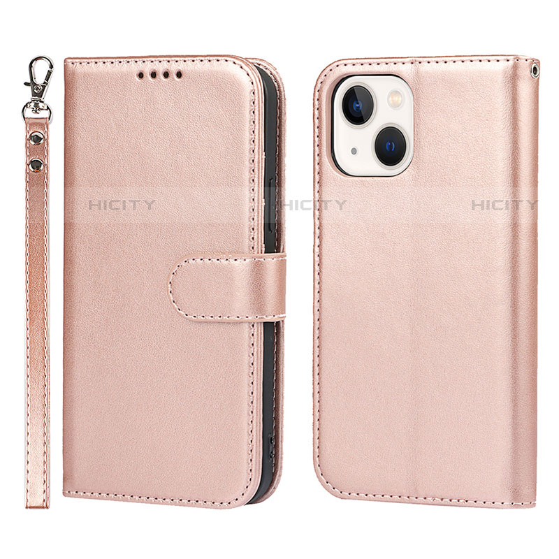 Handytasche Stand Schutzhülle Flip Leder Hülle L19 für Apple iPhone 13 Mini Rosegold