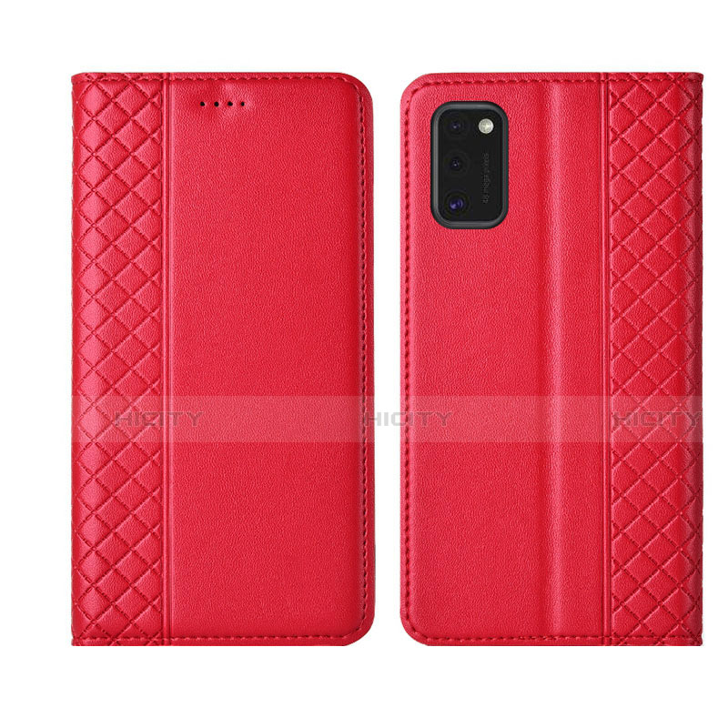 Handytasche Stand Schutzhülle Flip Leder Hülle L21 für Samsung Galaxy A41 Rot Plus