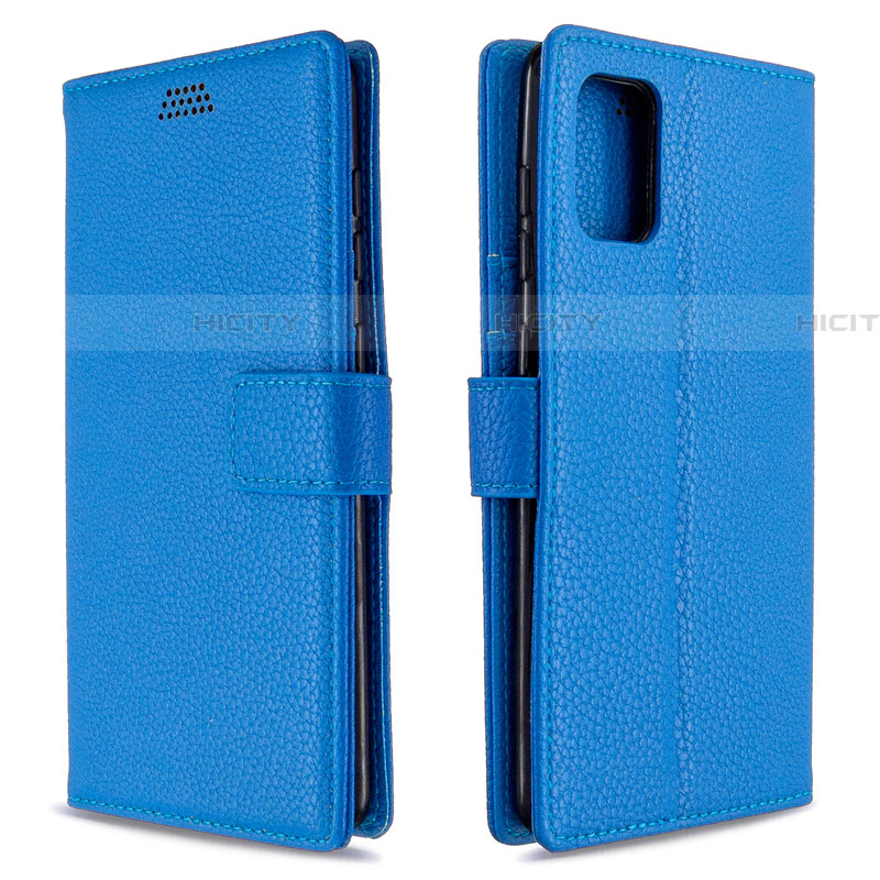 Handytasche Stand Schutzhülle Flip Leder Hülle L22 für Samsung Galaxy A71 5G Blau Plus