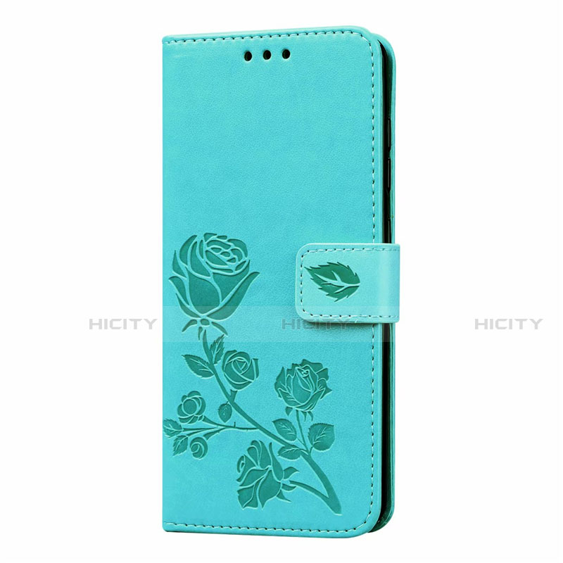 Handytasche Stand Schutzhülle Flip Leder Hülle L23 für Samsung Galaxy A41 Cyan