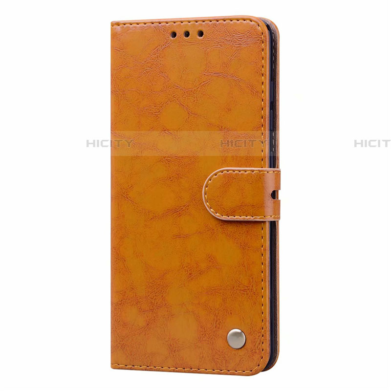 Handytasche Stand Schutzhülle Flip Leder Hülle L23 für Samsung Galaxy A71 5G Orange