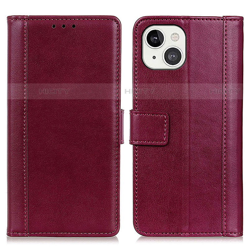 Handytasche Stand Schutzhülle Flip Leder Hülle L28 für Apple iPhone 13 Mini Rot