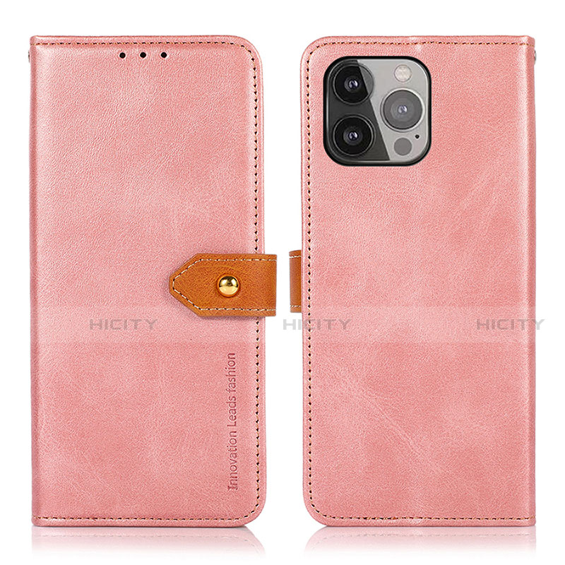 Handytasche Stand Schutzhülle Flip Leder Hülle L29 für Apple iPhone 14 Pro Rosegold Plus