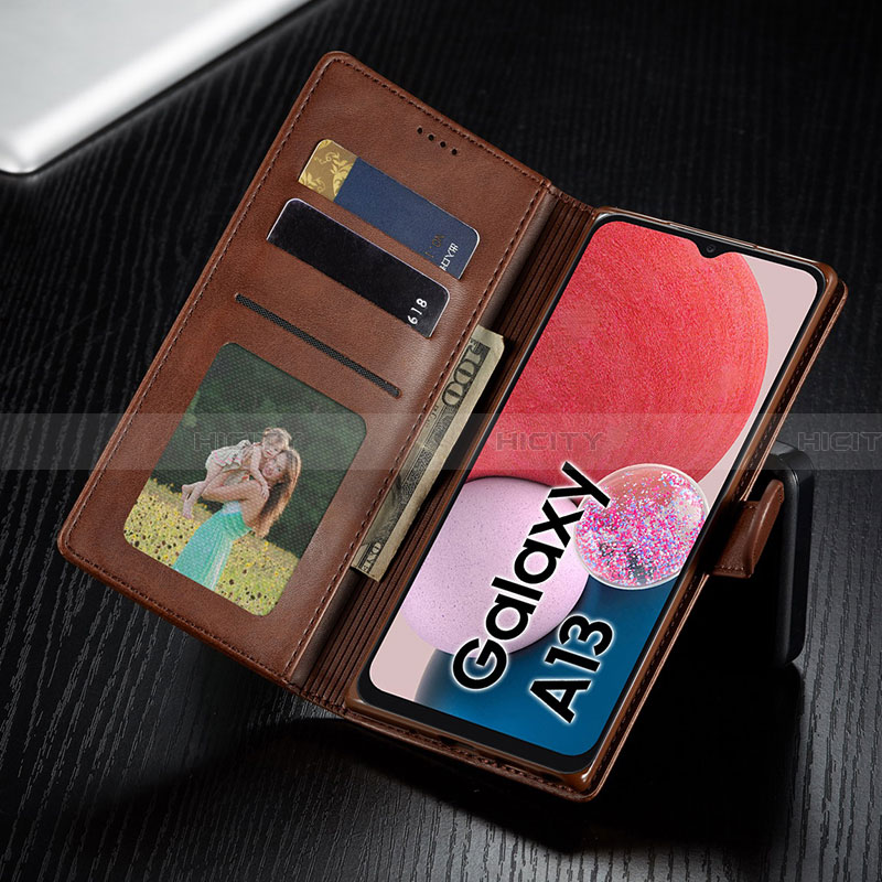 Handytasche Stand Schutzhülle Flip Leder Hülle LC1 für Samsung Galaxy A13 4G groß