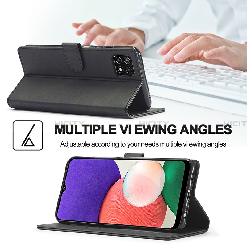 Handytasche Stand Schutzhülle Flip Leder Hülle LC1 für Samsung Galaxy A22 5G