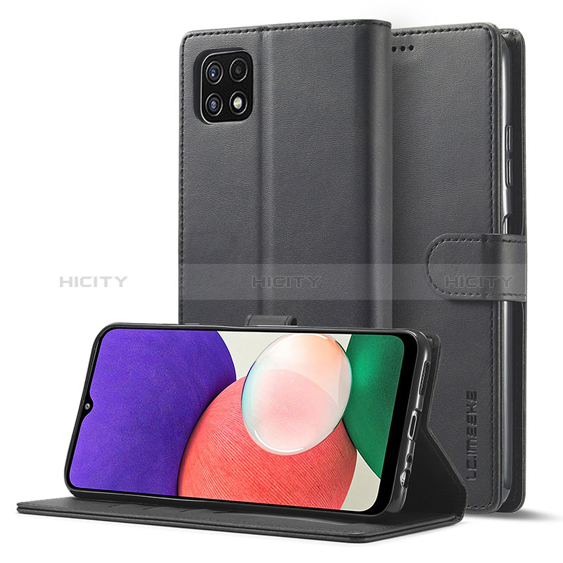 Handytasche Stand Schutzhülle Flip Leder Hülle LC1 für Samsung Galaxy A22s 5G groß