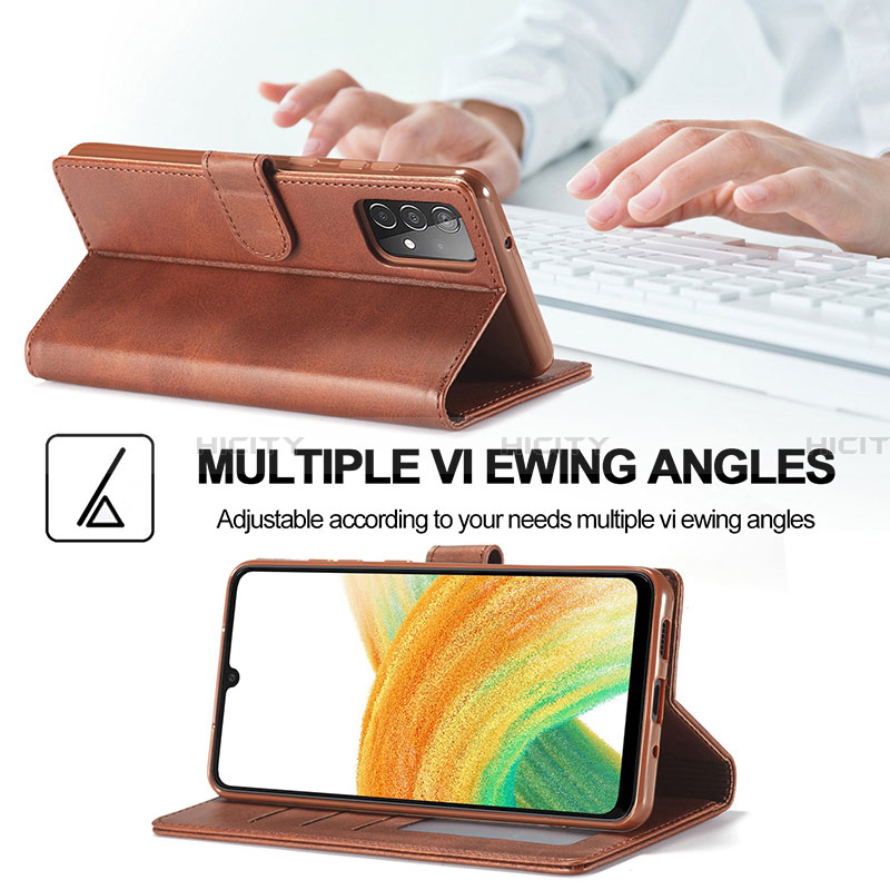 Handytasche Stand Schutzhülle Flip Leder Hülle LC1 für Samsung Galaxy A33 5G