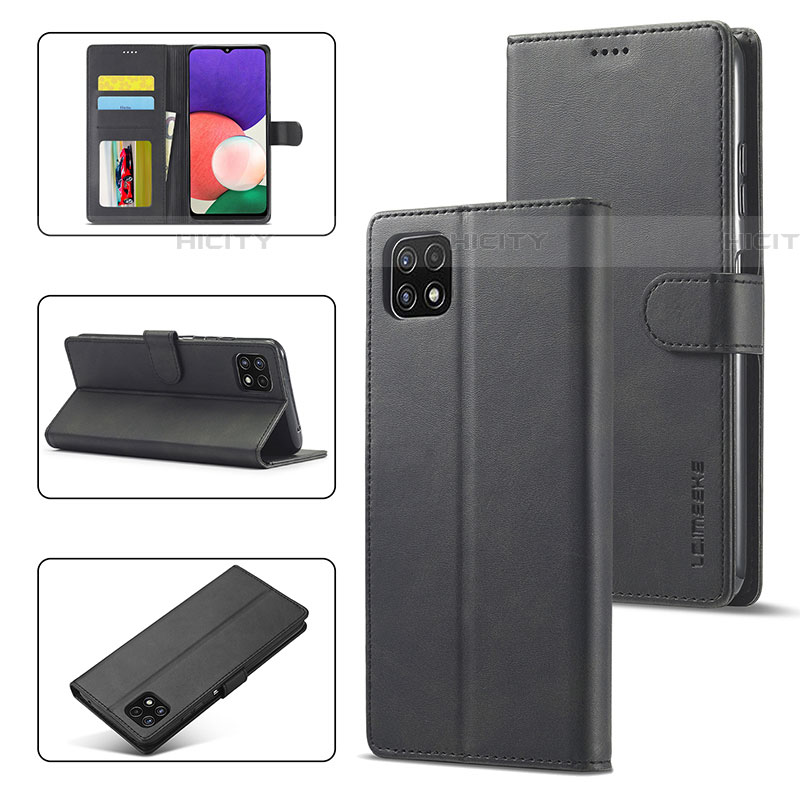 Handytasche Stand Schutzhülle Flip Leder Hülle LC1 für Samsung Galaxy F42 5G groß