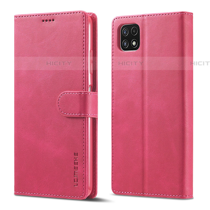 Handytasche Stand Schutzhülle Flip Leder Hülle LC1 für Samsung Galaxy F42 5G Pink Plus