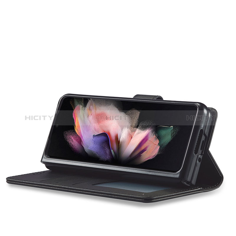 Handytasche Stand Schutzhülle Flip Leder Hülle LC1 für Samsung Galaxy Z Fold3 5G