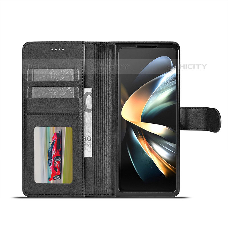 Handytasche Stand Schutzhülle Flip Leder Hülle LC1 für Samsung Galaxy Z Fold5 5G