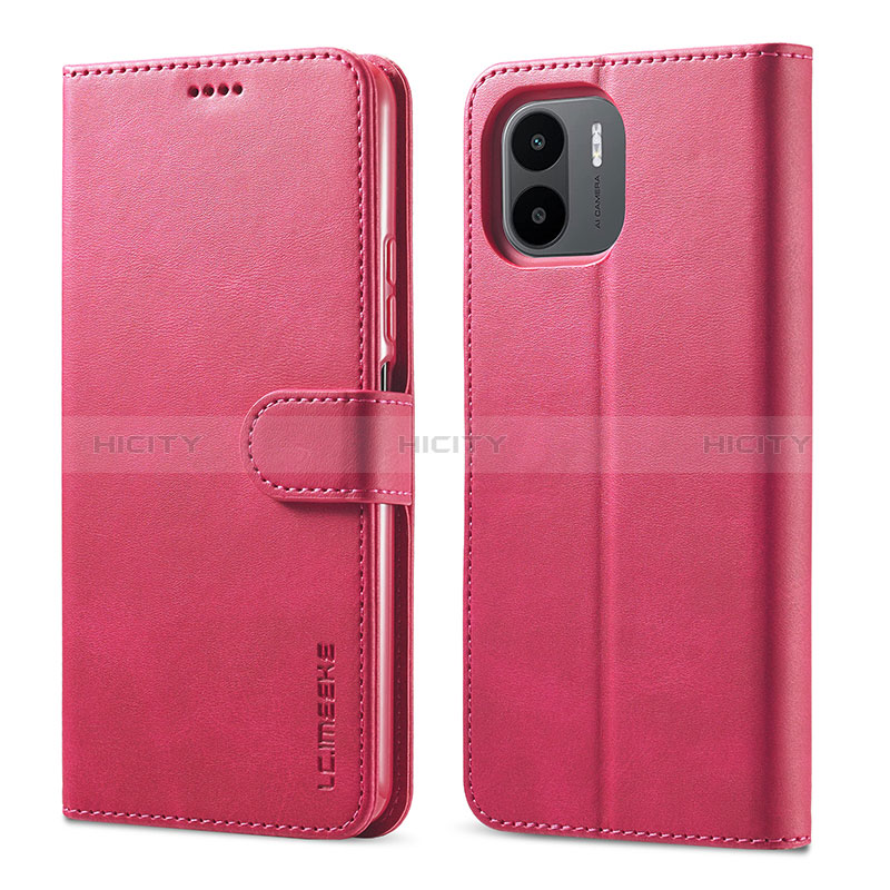 Handytasche Stand Schutzhülle Flip Leder Hülle LC1 für Xiaomi Redmi A2 Pink Plus