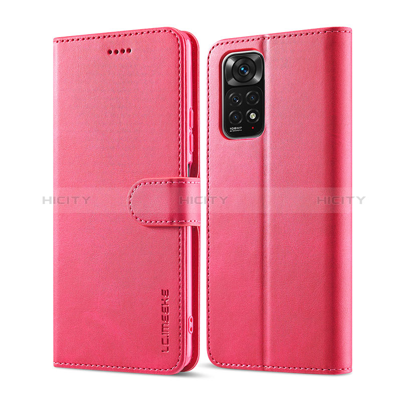 Handytasche Stand Schutzhülle Flip Leder Hülle LC1 für Xiaomi Redmi Note 11 Pro 4G Pink