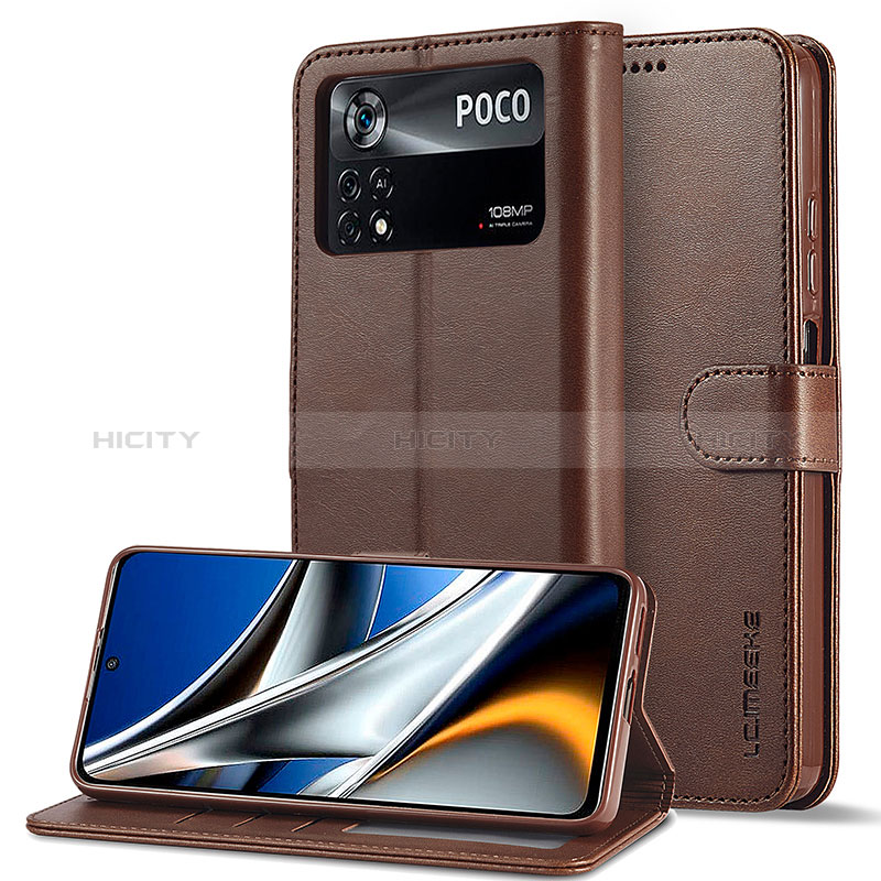 Handytasche Stand Schutzhülle Flip Leder Hülle LC2 für Xiaomi Poco M4 Pro 4G